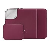 RAINYEAR 15,6 Pulgadas Funda Protectora para Portátil Compatible con 15,6 DELL HP ASUS Laptop Chromebook Ordenador Portátiles Caso con Bolsa de Accesorios y Bolsillo Delantero(Rojo,Versión Mejorada)