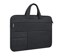 RAINYEAR 15,6 Pulgadas Funda Protectora para Portátil Compatible con 15,6" DELL HP ASUS Laptop Chromebook Ordenador Portátiles Bolsa Maletín con Asa y Multi Bolsillos,Negro