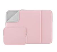 RAINYEAR 15,6 Pulgadas Funda Protectora para Portátil Compatible con 15,6 DELL HP Laptop Chromebook Ordenador Portátiles Caso con Bolsa de Accesorios y Bolsillo Delantero, Rosa Claro