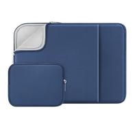 RAINYEAR 15,6 Pulgadas Funda Protectora para Portátil Compatible con 15,6 Dell HP Laptop Chromebook Ordenador Portátiles Caso con Bolsa de Accesorios y Bolsillo Delantero(Azul Marino,Versión Mejorada)