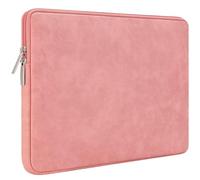 RAINYEAR 15,6 Pulgadas Funda Protectora para Portátil Cuero Artificial de Gamuza Bolsa Blanda Compatible con 15,6" Chromebook Surface Tablet DELL HP ASUS Laptop Portátiles,Coral