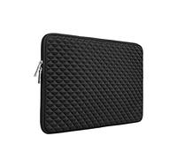 RAINYEAR 15,6 Pulgadas Funda Protectora para Portátil Resistente a los Golpes Estilo Diamante Bolsa Blanda Compatible con 15,6" Chromebook Surface Tablet DELL HP ASUS Laptop Portátiles,Negro