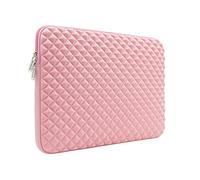 RAINYEAR 15,6 Pulgadas Funda Protectora para Portátil Resistente a los Golpes Estilo Diamante Bolsa Blanda Compatible con 15,6" Chromebook Surface Tablet DELL HP ASUS Laptop Portátiles,Rosa