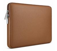 RAINYEAR Funda para Portátil de 13 Pulgadas Funda de Cuero Suave de PU Bolsa Protectora Acolchada Resistente al Agua Compatible con Notebook Computer Ultrabook Chromebook de 13,3 Pulgadas, Marrón