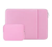 RAINYEAR Funda para portátil de 13 Pulgadas para MacBook Air 13 Pulgadas M5 M4 M3 M2 M1, Funda Protectora para MacBook Pro de 13,3 y 14 Pulgadas con Bolsa de Accesorios de Bolsillo, Rosa