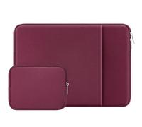 RAINYEAR Funda para portátil de 13 Pulgadas para MacBook Air 13 Pulgadas M5 M4 M3 M2 M1, Funda Protectora para MacBook Pro de 13,3 y 14 Pulgadas con Bolsa de Accesorios de Bolsillo, Rojo