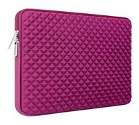 RAINYEAR Funda para Portátil de 14 Pulgadas Funda Protectora Acolchada con Forro Mullido Resistente a los Golpes Compatible con Notebook Computer Chromebook de 14 Pulgadas, Rojo