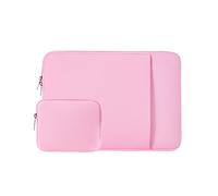 RAINYEAR Funda para portátil de 16 Pulgadas con Bolsillo Frontal y Bolsa de Accesorios, Compatible con MacBook Pro/MAX de 16 Pulgadas M1 M2 M3 M4 A2141 A2485 A2780 A2991 A3403 A3186, Rosa