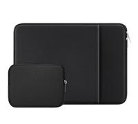 RAINYEAR Funda para portátil de 16 Pulgadas con Bolsillo y Bolsa, Compatible con MacBook Pro/MAX de 16 Pulgadas M1 M2 M3 M4 M5 A3428 A3429 A2141 A2485 A2780 A2991 A3403 A3186, Negro