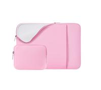 RAINYEAR Funda para portátil de 16 Pulgadas con Bolsillo y Bolsa de Accesorios, para MacBook Pro/MAX de 16 Pulgadas M1 M2 M3 M4 A2141 A2485 A2780 A2991 A3403 A3186(Rosa,Versión Mejorada)
