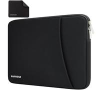 RAINYEAR Funda para Portátil de 17 Pulgadas Compatible con la mayoría de Ultrabooks Chromebook de 17-17,3 Pulgadas, Bolsa Protectora a Prueba de Golpes con Bolsillo Frontal, Negro
