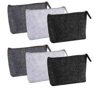 Rairsky 6 Piezas Neceser de Fieltro Bolsa de Viaje 20×16×4 cm | Bolsa de Cosméticos de Fieltro, Bolsa de Maquillaje de Fieltros, Bolsas de Cosméticos de Fieltros para Guardar Cosméticos