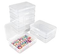 Rairsky 8 Piezas Caja Rectángula de Plástico Transparente,10.5×7.5×2.5cm