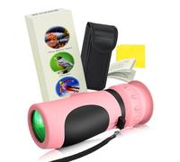 Raisand Monocular Portátil, Telescopio para Niños, Prismáticos Monoculares de Goma con Visión Clara, Telescopio para Niños con Aumento de 8-12x, Adecuado para Niños de 3 A 12 Años (Rosa)