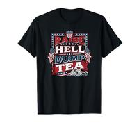 Raise Hell Dump Tea Funny Tea Party 4 de Julio Camiseta