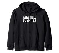 Raise Hell Dump Tea Funny Tea Party 4 de Julio Sudadera con Capucha