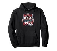 Raise Hell Dump Tea Funny Tea Party 4 de Julio Sudadera con Capucha
