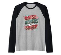 Raise Rebels Not Sheep Motivación independiente ------ Camiseta Manga Raglan