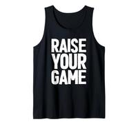 Raise Your Game Inspirational Motivational Inspo Saying Gym Camiseta sin Mangas