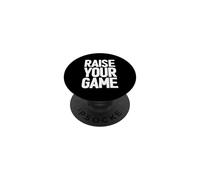 Raise Your Game Inspirational Motivational Inspo Saying Gym PopSockets PopGrip Adhesivo