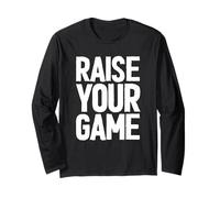 Raise Your Game - Inspo Motivacional Inspirador para el Gimnasio Manga Larga