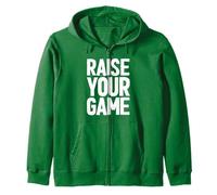 Raise Your Game - Inspo Motivacional Inspirador para el Gimnasio Sudadera con Capucha