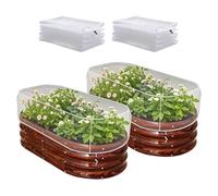 Raised Bed Enclosure, Portable Fruit Crop Shield, 51x31 Inches Fine Mesh Screen with Secure Cord, Breathable Plant Shelter, Rectangular Cover with Modern Decor, Garden Net for Outdoor Farm