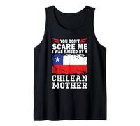Raised by a Chilean Mother Mother's Day Chile Flag Camiseta sin Mangas