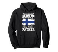 Raised by a Finnish Father Father's Day Finland Flag Sudadera con Capucha