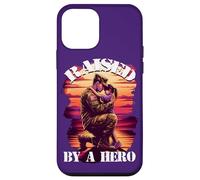 Raised by a Hero Military Father and Daughter Military Kids Carcasa para iPhone 12 Mini
