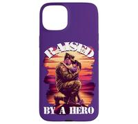 Raised by a Hero Military Father and Daughter Military Kids Carcasa para iPhone 15 Plus