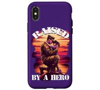 Raised by a Hero Military Father and Daughter Military Kids Carcasa para iPhone X/XS