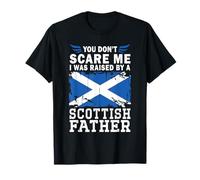 Raised by a Scottish Father Father's Day Scotland Flag Camiseta