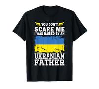 Raised by an Ukrainian Father Father's Day Ukraine Flag Camiseta