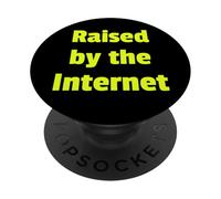 Raised by The Internet Funny Gen Z Tees Mugs and Decor PopSockets PopGrip Adhesivo