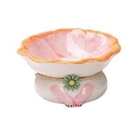Raised Cat Bowl 15° Tilt Angle, Pet's Healthy Diet Care | Anti Vomiting Pet Feeder Bowl, Feeding Bowls, Ceramic Elevated Feeding for Flat Face Cats, Indoor Cats, Adult Cats