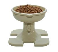 Raised Cat Bowl, Adjustable Height Elevated Cat Dish, Anti-Slip Non-Tip Food Container with Magnetic Sponge Grip, Pet Neck Protection for Indoor Cats, Dogs, Puppies, and Small Pets