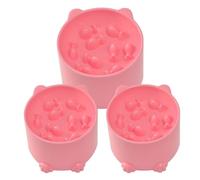 Raised Cat Bowl, Anti-Vomit Feeder, Slow Eating Water Dish, 3pcs Elevated Spill-Proof, Pet Bowl For Ergonomic Tilted Design Cats and Small Pets, Food Dispenser 12.5x8.5cm