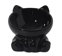 Raised Cat Bowl - Elevated Cat Feeder | Ceramic Cat Bowls Cat Dishes | Anti-Vomiting Cat Feeding Bowls for Indoor Small Cats Kitten Cute Tilted Cat Dish for Flat Faced Cats and Kitten