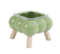 Raised Cat Bowl, High-Legged Anti Black Chin, Pet Feeder Elevated Design Water Food, Comfortable Feeding Dish for Home Apartment Floor Outdoor Travel Use, White, 350g