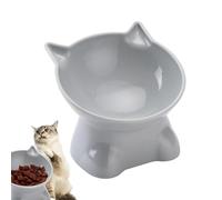 Raised Cat Bowl - Whisker Friendly 15-Degree Tilt Elevated Cat Bowls for Food, Anti Vomit Cat Bowls for Indoor Cats, Shallow Cat Bowl-Raised Cat Bowl, Food & Water Shallow Cat Dish