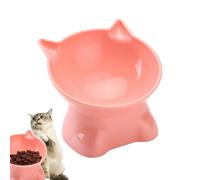 Raised Cat Bowl - Whisker Friendly 15-Degree Tilt Elevated Cat Bowls for Food, Anti Vomit Cat Bowls for Indoor Cats, Shallow Cat Bowl-Raised Cat Bowl, Food & Water Shallow Cat Dish