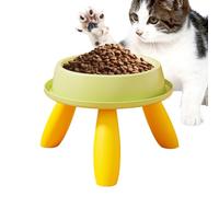 Raised Cat Bowls, Elevated Cat Feeder Dish, Anti Vomit Tilted Design, Veterinary Feeding Recommended for Puppies, Multi Pet Homes and Travel, 5.51x1.57x6.89 Inches