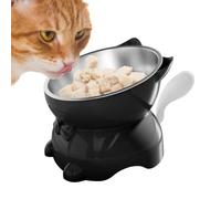 Raised Cat Food Bowls - Non-Slip Tilt Cute Whisker Friendly Feeding