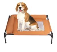 Raised Dog Bed - Breathable Lounge Couch with Non-Slip Base, Elevated Pet Cot | Suspended Canine Lounger Off-Ground Puppy Trampoline Animal Hammock Orthopedic Hound Daybed Bolsters Home Living for Roo