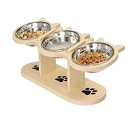 Raised Dog Bowl - 15° Angled Pet Feeder Station, 16.85x6.3x5.91 Inches Elevated Dog Dish with Stand, Anti Vomiting Slow Feeding Pet Bowl Set for Home Kitchen Living Room Balcony Apartment Outdoor