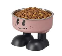 Raised Dog Bowl - Cuenco de acero inoxidable, 5,51 x 4,13 pulgadas, elevado, antideslizante | Ergonomic Neck Joint Relief Water And Food Bowl, Stainless Steel Pet Food Dish for Dogs, Puppies, Cats