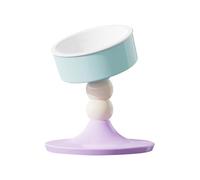 Raised Dog Bowl, Rotatable Dog Bowl with Adjustable Stand, Pet Water Bowl with Neck Guard, Ceramic Kitten Bowl Dish for Cats, Dogs, Pets, 18.3cm/7.2 Inches