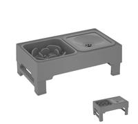 Raised Dog Dish - Adjustable Height Spill-Proof Slow Feeding Station