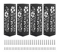 Raised Garden Bed Brackets, 4 Piece Metal Corner Connectors, 28x7.5x7.5cm Rust Resistant Planter Hardware, DIY Gardening Kit for Gardeners, Home Outdoor Garden, Backyard, Balcony